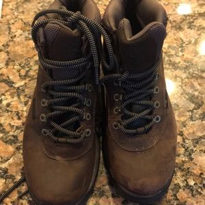 MENs Brown Leather Timberland Hiking Boots